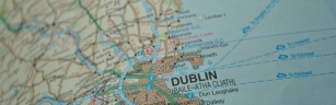 Dublin Ireland on a map